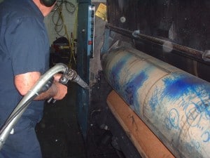 dry ice blasting printing press